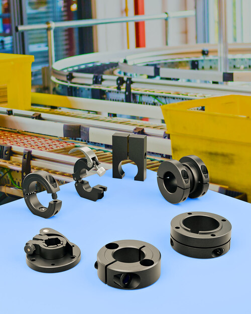 Stafford Warehouse Automation Components are available in aluminum, steel, and stainless steel with round-, square-, hex-, and threaded-bores. They are well suited for use in conveyors, automated guided vehicles (AGVs), robots, and lift tables and sorting systems