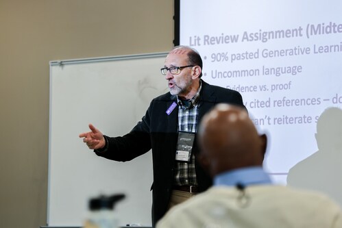 Chris Szpryngel gives a presentation on 