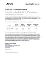 ATCO LTD. ELIGIBLE DIVIDENDS