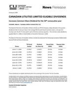 CANADIAN UTILITIES LIMITED ELIGIBLE DIVIDENDS