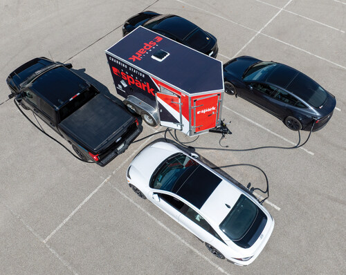 Our mobile charging trailer provides remote power and micro-grid solutions that scale to accommodate growing market demands. (CNW Group/Soneil Spark)