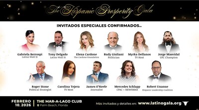 Invitados especiales en la Hispanic Prosperity Gala 2026 en el Club Mar-a-Lago. Invitados especiales en la Hispanic Prosperity Gala 2026 en el Club Mar-a-Lago.