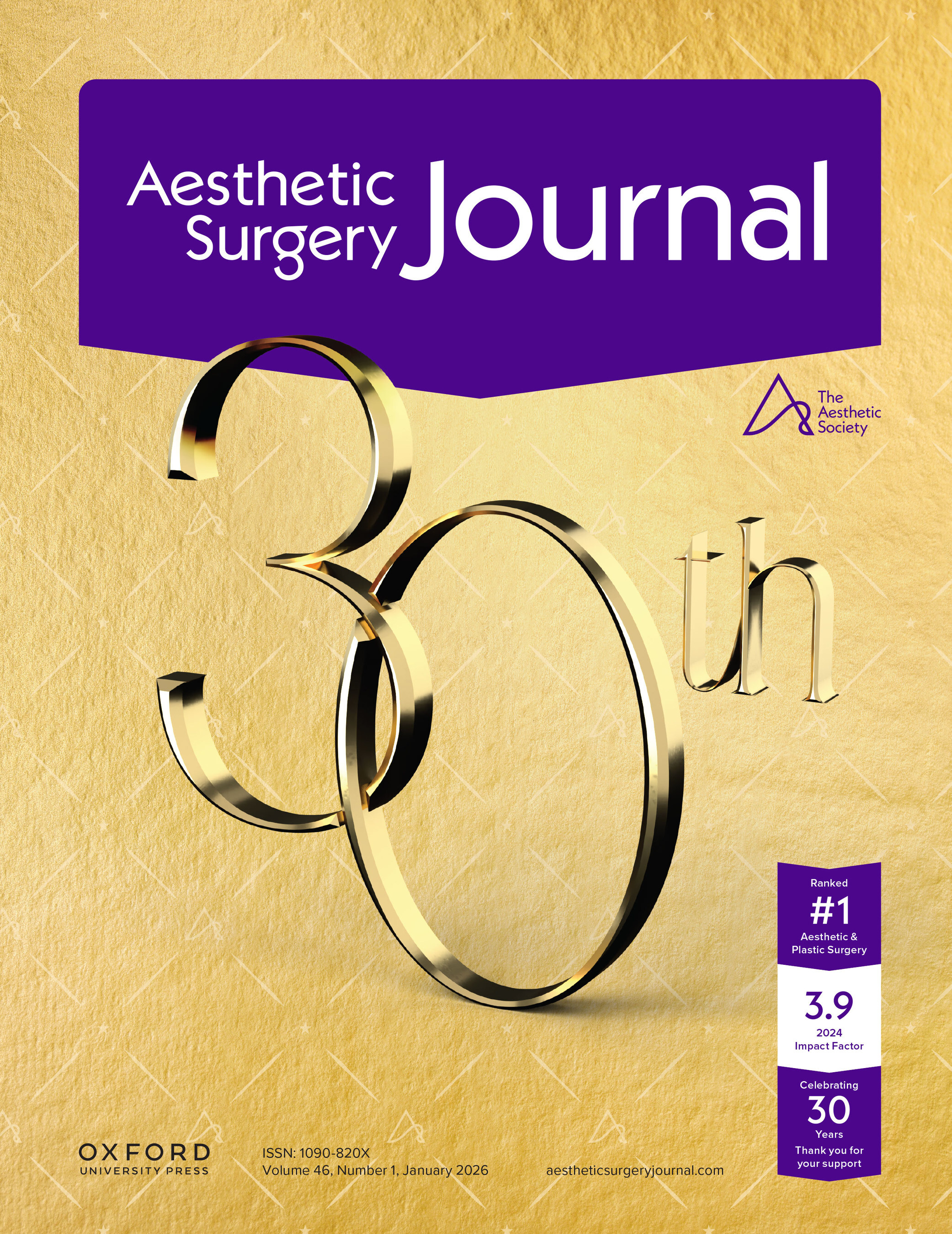 Aesthetic Surgery Journal Marks 30 Years with Anniversary Celebration and New Cover Design