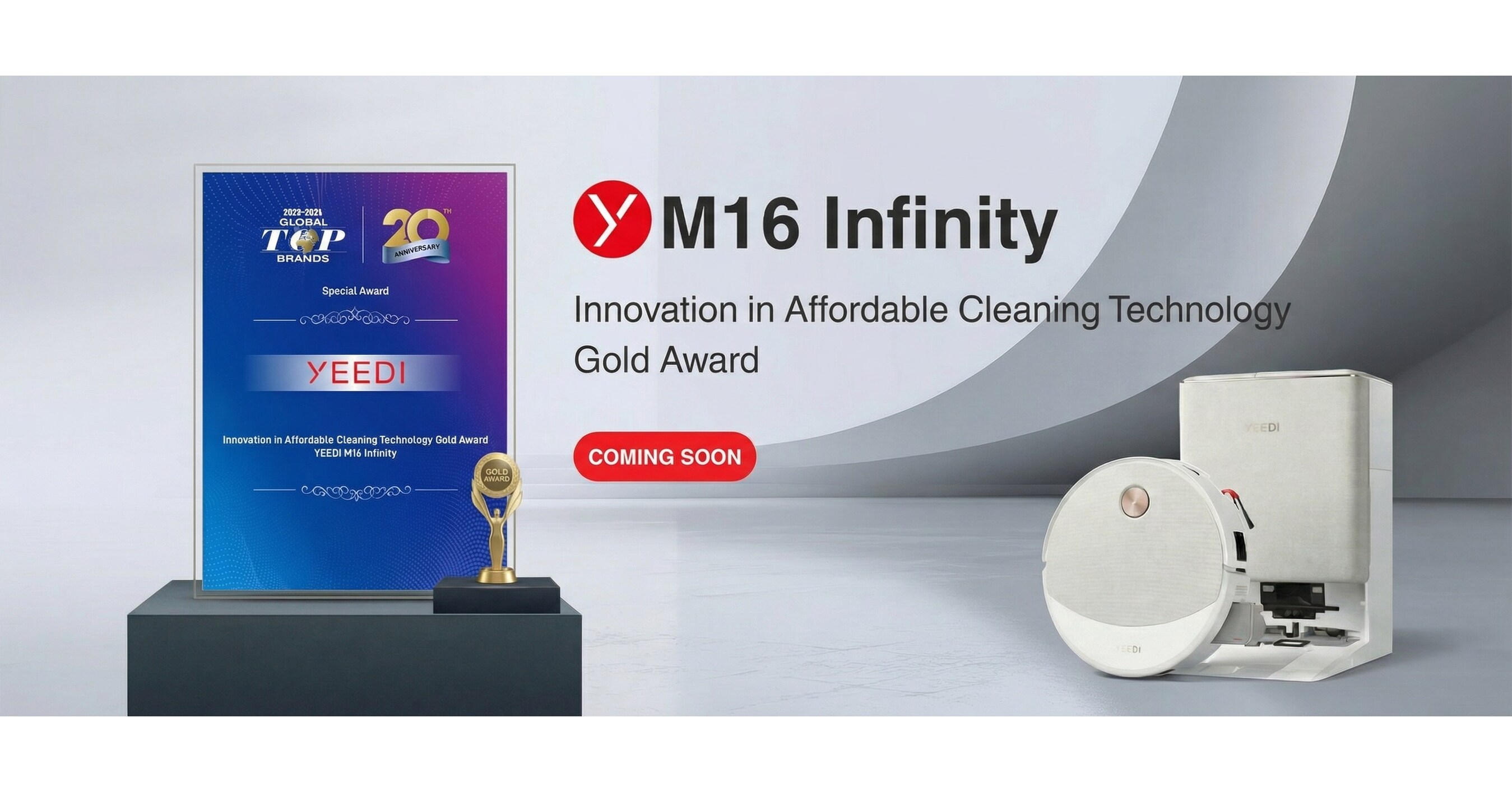 YEEDI M16 Infinity Wins Innovation in Affordable Cleaning Technology Gold Award at CES 2026