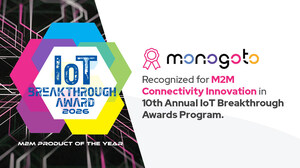 Monogoto Recognized for M2M Connectivity Innovation in 10th Annual IoT Breakthrough Awards Program
