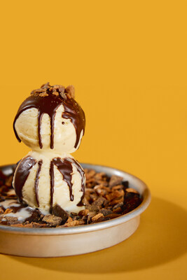 BJ's partners with Butterfinger® to debut the new Butterfinger® Pizookie®– a decadent chocolate cookie topped with vanilla bean ice cream, a chocolate shell, and crispety, crunchety, Butterfinger® pieces. For more information, visit bjsrestaurants.com.