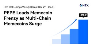 HTX Hot Listings Weekly Recap (Dec 29 - Jan 4): PEPE Leads Memecoin Frenzy as Multi-Chain Memecoins Surge