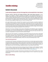 Lundin Mining Completes the Sale of the Eagle Mine and Humboldt Mill to Talon Metals (CNW Group/Lundin Mining Corporation)