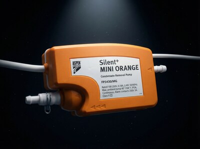 The world's No. 1 orange mini pump is now better than ever. Aspen's Silent+ Mini Orange boasts sound levels as low 16 dB(A), it eliminates the need for additional noise or vibration dampers.