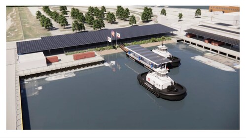 Rendering of Charging Deployment at Port of Los Angeles