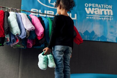 This season, Subaru of America, Inc. and its retailers nationwide will provide more than 140,000 children across the country with the essential clothing they need to thrive as part of the Subaru Loves to Help® initiative in partnership with Operation Warm®, a national nonprofit that provides brand-new high-quality coats, shoes, and socks for children in urgent need.