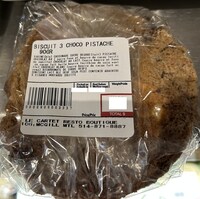 Biscuit 3 choco pistache (Groupe CNW/Ministère de l'Agriculture, des Pêcheries et de l'Alimentation)