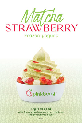 Pinkberry Releases New Matcha Strawberry Frozen Yogurt and Smoothie Available Now at Stores Nationwide