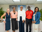 Tourism leaders, organizers, & officials from the Nevis Tourism Authority, Nevis Island Administration, & St. Kitts Tourism Authority at the Cross Channel Swim Press Conference. Photo: NTA
