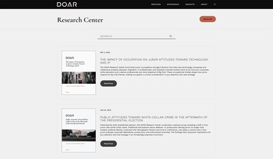 Our DOAR Research Center studies translate research and analysis into actionable guidance that strengthens decision-making, withstands scrutiny, and earns enduring trust.
