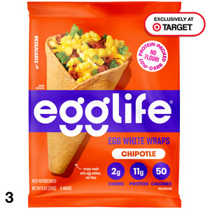 Egglife Debuts Chipotle Egg White Wraps, Launching On-Shelf Exclusively at Target