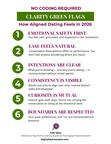 Clarity Green Flags - How Aligned Dating Feels in 2026 [infographic]