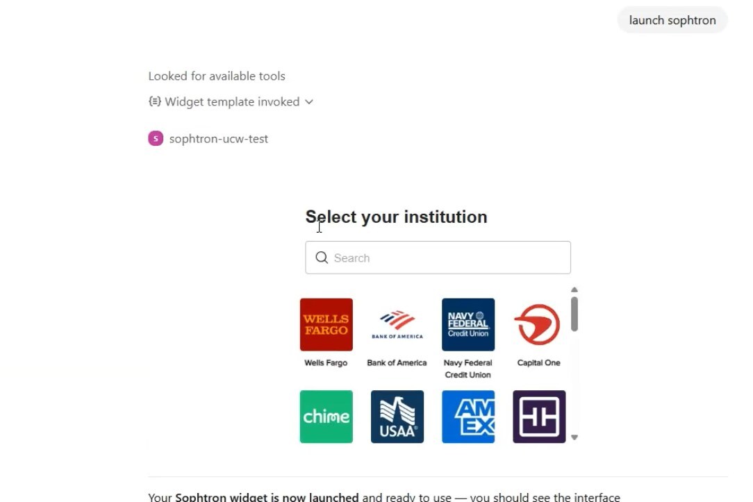 Sophtron Brings Personal Data into ChatGPT, Now You Have a Real Personal Financial Advisor