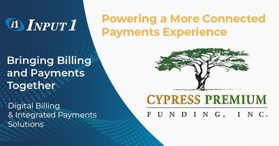 Input 1 expanded its partnership with Cypress Premium Funding, integrating payment capabilities into Cypress’ existing platform to support secure one-time and recurring transactions. Input 1 expanded its partnership with Cypress Premium Funding, integrating payment capabilities into Cypress’ existing platform to support secure one-time and recurring transactions.