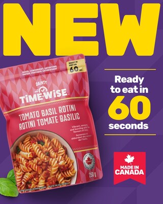 Ready in just 60 seconds. (CNW Group/Les Aliments Dainty Foods)