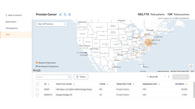 Site Explorer enables trial sponsors and CROs to identify practices with specific patient populations that fit their clinical trials