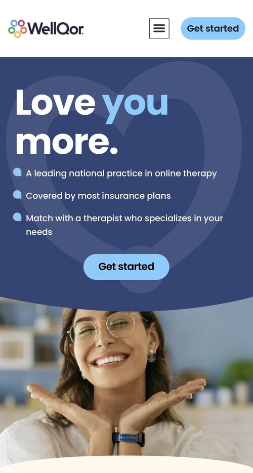 WellQor.com home page.