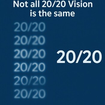 20/20 Vision is not always clear and crisp.