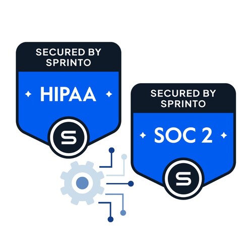 HIPAA and SOC2 Verified badges