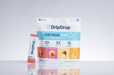 Introducing DripDrop Zero Sugar Plus, the complete zero sugar hydration‡.