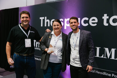 From left to right : Nick Farell Managing Director at Trimline ltd, Ashley Gordon National B2B Development Strategist at Bath Fitter and Toby Walters CEO and co-founder of Elite Exhibitions ( organizers of CSI Expo and Cruise ship hospitality) (CNW Group/Bath Fitter Distribution Inc.)