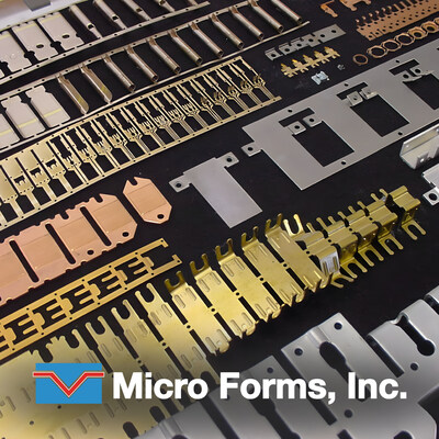Precision-stamped metal components made with tight tolerances and custom-engineered tooling, demonstrating Micro Forms’ ability to deliver complex parts with exceptional accuracy and consistency at scale.