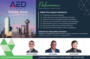 Performance Brokerage Services to Attend and Speak at the 2026 Associated Equipment Distributors (AED) Summit in Dallas, Texas