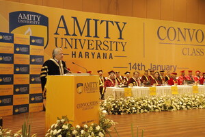 AVIATION PIONEER ADITYA GHOSH, LIVER TRANSPLANT SPECIALIST DR. SUBHASH GUPTA RECEIVE HONORARY DOCTORATES AT AMITY UNIVERSITY HARYANA'S 12TH CONVOCATION