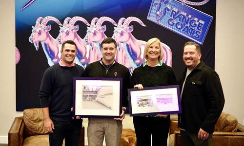 Left to Right: Kevin Kring of Convoy of Hope, Bubba Watson, Angie Watson, Jon French of Convoy of Hope