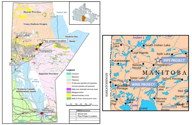 Figure 5: NiCAN’s Project Locations in Manitoba, Canada (CNW Group/Nican Ltd.) Figure 5: NiCAN’s Project Locations in Manitoba, Canada (CNW Group/Nican Ltd.)