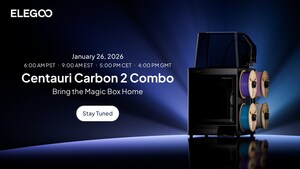 ELEGOO to Launch Multicolor 3D Printer Centauri Carbon 2 Combo on January 26