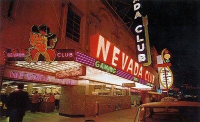 Nevada Club Sign on Marquis In Las Vegas