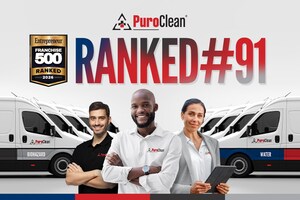 PuroClean Rises in Ranking as Top 100 Franchise in Entrepreneur Magazine's Franchise 500®