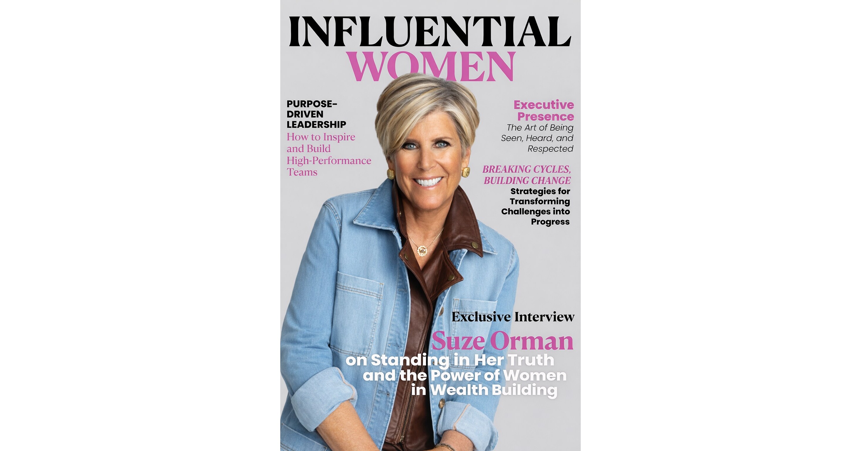 Influential Women Magazine Announces Suze Orman as Cover Feature Honoring Her Decades of Empowering Women in Finance