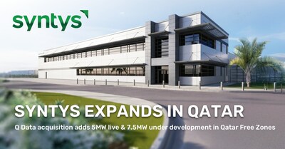 Syntys Expands in Qatar- Data acquisition adds 5MW live & 7.5MW under development in Qatar free zones Syntys Expands in Qatar- Data acquisition adds 5MW live & 7.5MW under development in Qatar free zones