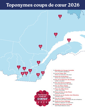 Le nom Parc des Heures-Fugitives (Centre-du-Québec) est en lice pour devenir le Toponyme coup de foudre du public 2026!