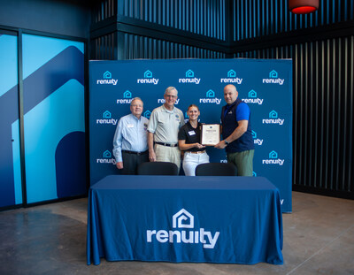 Eric Hayes, Renuity COO, signs a Statement of Support with the Employer Support of the Guard and Reserve (ESGR) at Renuity's headquarters in Charlotte, North Carolina.