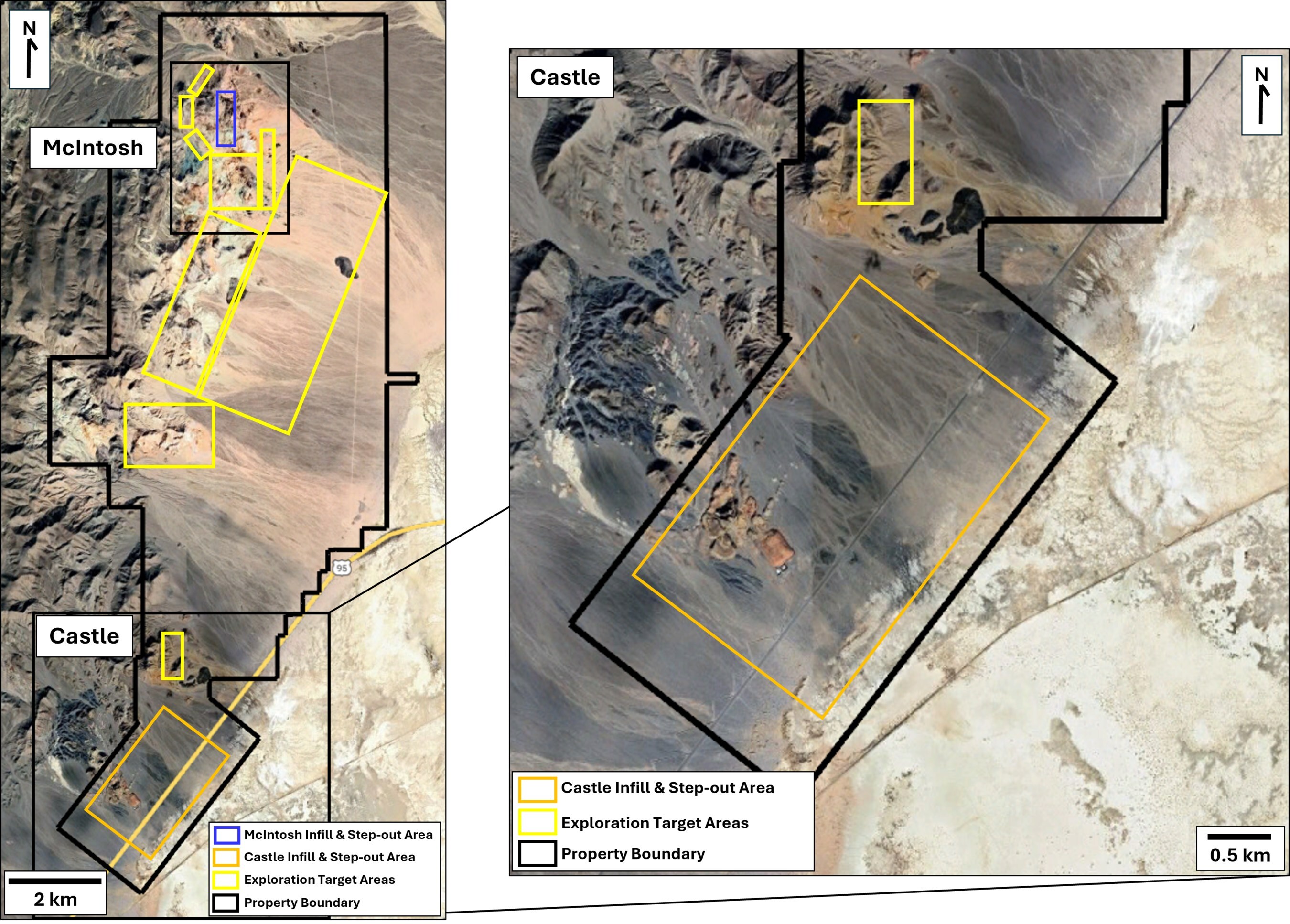 MAP 2: PROPERTY MAP & CASTLE TARGETS (CNW Group/A2 Gold Corp) MAP 2: PROPERTY MAP & CASTLE TARGETS (CNW Group/A2 Gold Corp)