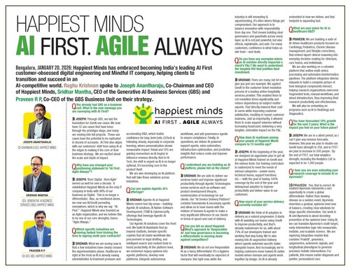 Happiest Minds Reinforces “AI First. Agile Always” Strategy to Help Enterprises Build AI-Native, Customer-Obsessed Digital Businesses