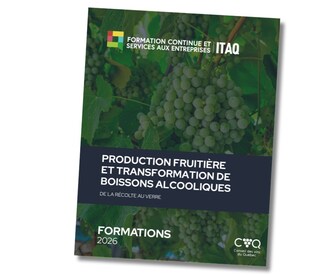 Catalogue de formations en production fruitière et transformation de boissons alcooliques (Groupe CNW/Institut de technologie agroalimentaire du Québec)