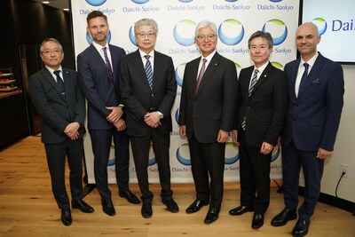 Daiichi Sanyko executives attended the Canadian headquarters grand opening. (From left to right: Masahiro Kato, Magnus Gisel, Sunao Manabe, Hiroyuki Okuzawa, Takashi Matsumoto, Fatih Yedikardes). (CNW Group/Daiichi Sankyo)