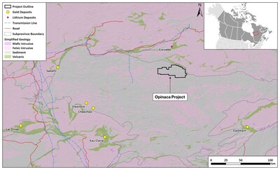 Figure 3 - Opinaca Project location (CNW Group/Targa Exploration Corp.)