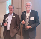 Bill Wolf and John Foster toasting Wolf & Associates 30th anniversary of serving the organic industry at OTA's Organic Week event in Wash. DC (August 2025)