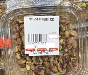 Avis de ne pas consommer de pistaches vendues par l'entreprise Fruiterie Montpellier