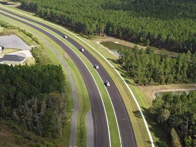 An aerial view of County Road 2209 in St. Johns County. St. Johns County opened a new $41 million portion of County Road 2209 on Oct. 28, 2025, following a ribbon-cutting ceremony. The new roadway connects Silverleaf Parkway to International Golf Parkway, creating a four-lane divided corridor designed to improve traffic flow in northern St. Johns County.